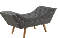 Kirkland's Home Benches & Ottomans-Upholstered Tufted Button Curved Bench