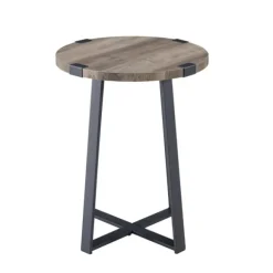 Kirkland's Home Accent & End Tables-Urban Rustic Round Accent Table