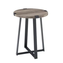 Kirkland's Home Accent & End Tables-Urban Rustic Round Accent Table