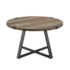 Kirkland's Home Coffee Tables-Urban Rustic Round Coffee Table