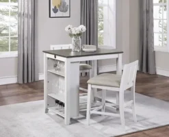 Kirkland's Home Dining Sets-Usb Counter Table And Stools, Set Of 3