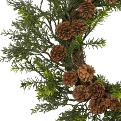 Kirkland's Home Wreaths-Uv-Safe Cedar Grass And Pine Cone Wreath