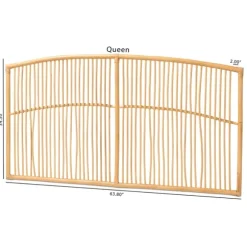 Kirkland's Home Beds & Headboards-Vertical Weave Rat Queen Headboard