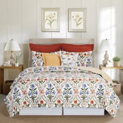 Kirkland's Home Quilts-Victoria'S Garden 3-Pc. Full/Queen Quilt Set