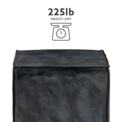 Kirkland's Home Benches & Ottomans-Vintage Finish Leather Cube Ottoman