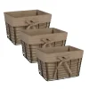 Kirkland's Home Baskets & Boxes-Vintage Wire Baskets With Taupe Liner, Set Of 3