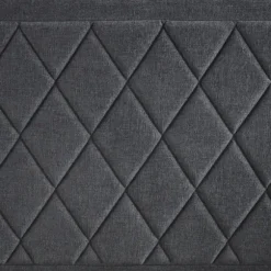 Kirkland's Home Beds & Headboards-Viv Charcoal Diamond Tufted Queen Bed Frame