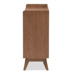 Kirkland's Home Dressers & Chests-Walnut And White Mid-Century Modern Dresser