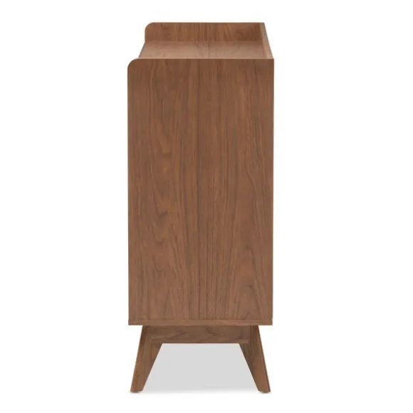 Kirkland's Home Dressers & Chests-Walnut And White Mid-Century Modern Dresser