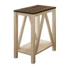 Kirkland's Home Accent & End Tables-Walnut And White Oak Narrow Frame Accent Table