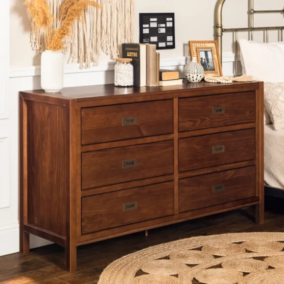 Kirkland's Home Dressers & Chests-Walnut Classic 6-Drawer Dresser
