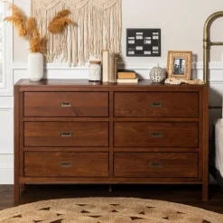 Kirkland's Home Dressers & Chests-Walnut Classic 6-Drawer Dresser