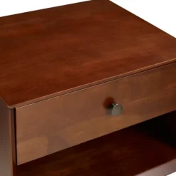 Kirkland's Home Nightstands-Walnut 1-Drawer Mid Century Nightstand