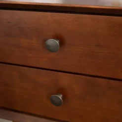 Kirkland's Home Nightstands-Walnut 2-Drawer Mid-Century Modern Nightstand