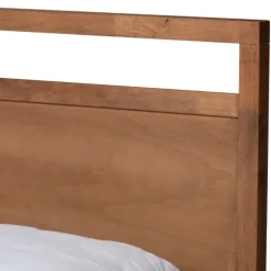 Kirkland's Home Beds & Headboards-Walnut 4-Drawer Queen Bed Frame With Headboard