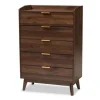 Kirkland's Home Dressers & Chests-Walnut 5-Drawer Wood Chest