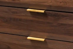 Kirkland's Home Dressers & Chests-Walnut 5-Drawer Wood Chest