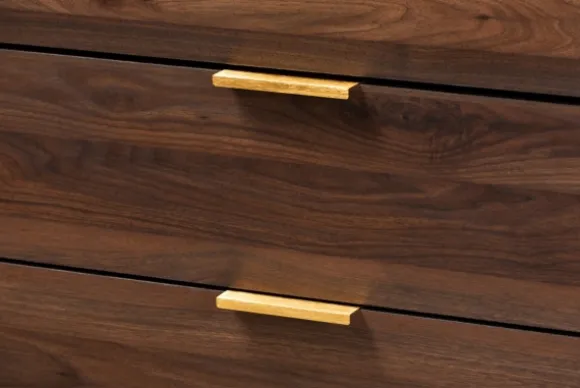 Kirkland's Home Dressers & Chests-Walnut 5-Drawer Wood Chest