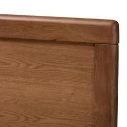 Kirkland's Home Beds & Headboards-Walnut Inset Paneling Platform King Bed