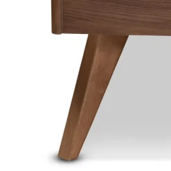 Kirkland's Home Beds & Headboards-Walnut Low Angled Leg King Bed Frame