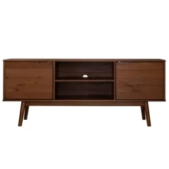 Kirkland's Home Tv Stands & Media Consoles-Walnut Solid Wood Tv Console