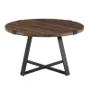 Kirkland's Home Coffee Tables-Walnut Urban Rustic Round Coffee Table
