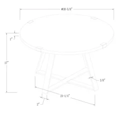 Kirkland's Home Coffee Tables-Walnut Urban Rustic Round Coffee Table