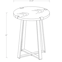 Kirkland's Home Accent & End Tables-Walnut Urban Rustic Round Accent Table