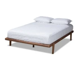 Kirkland's Home Beds & Headboards-Walnut Wood King Platform Bed