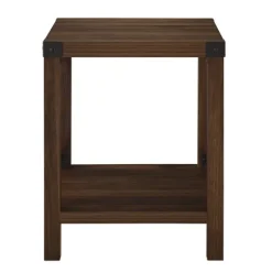 Kirkland's Home Accent & End Tables-Walnut X-Frame Rustic Wood Accent Table