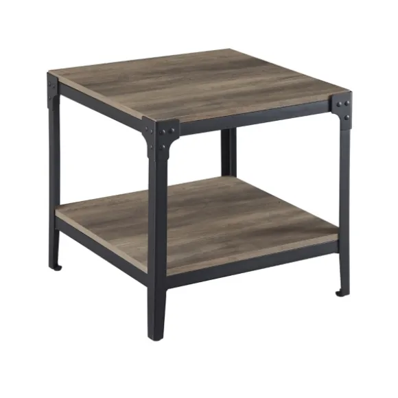Kirkland's Home Accent & End Tables-Wash Angle Iron Accent Tables, Set Of 2