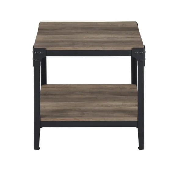 Kirkland's Home Accent & End Tables-Wash Angle Iron Accent Tables, Set Of 2