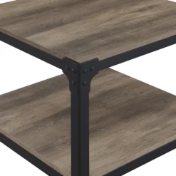 Kirkland's Home Accent & End Tables-Wash Angle Iron Accent Tables, Set Of 2