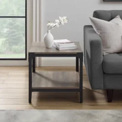 Kirkland's Home Accent & End Tables-Wash Angle Iron Accent Tables, Set Of 2