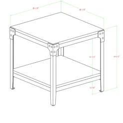 Kirkland's Home Accent & End Tables-Wash Angle Iron Accent Tables, Set Of 2