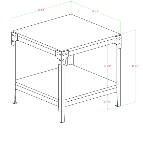 Kirkland's Home Accent & End Tables-Wash Angle Iron Accent Tables, Set Of 2