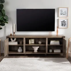 Kirkland's Home Tv Stands & Media Consoles-Wash Barn Door Tv Stand
