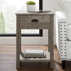 Kirkland's Home Accent & End Tables-Wash Country Accent Table
