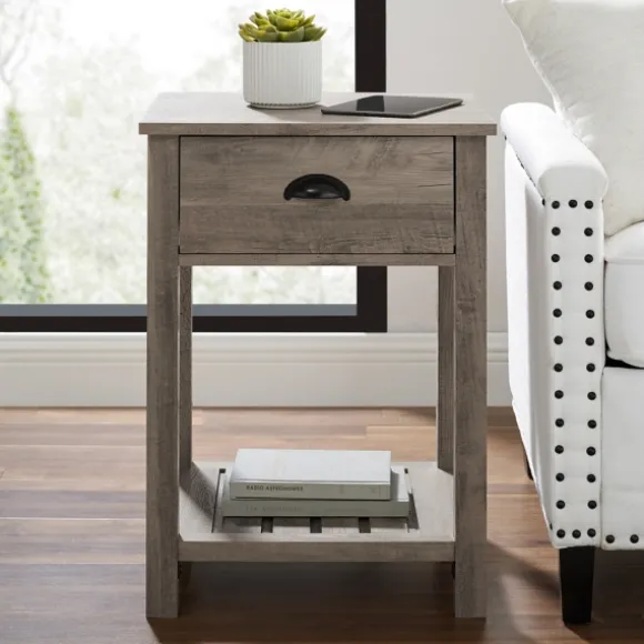 Kirkland's Home Accent & End Tables-Wash Country Accent Table