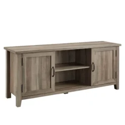 Kirkland's Home Tv Stands & Media Consoles-Wash Grooved Door Tv Stand