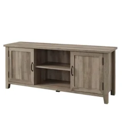 Kirkland's Home Tv Stands & Media Consoles-Wash Grooved Door Tv Stand