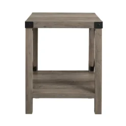 Kirkland's Home Accent & End Tables-Wash Industrial X-Frame Accent Table