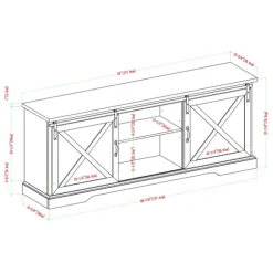 Kirkland's Home Tv Stands & Media Consoles-Wash Sliding Barn Door Tv Stand