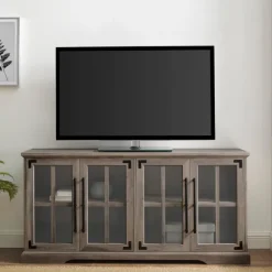 Kirkland's Home Tv Stands & Media Consoles-Wash Window 4-Door Tv Stand