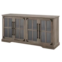 Kirkland's Home Tv Stands & Media Consoles-Wash Window 4-Door Tv Stand