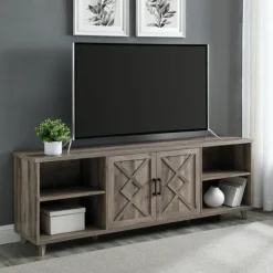 Kirkland's Home Tv Stands & Media Consoles-Wash Wood Helix Open Shelf Tv Stand