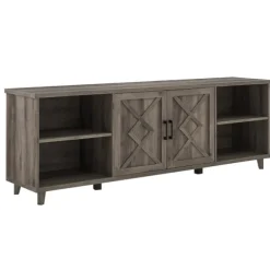 Kirkland's Home Tv Stands & Media Consoles-Wash Wood Helix Open Shelf Tv Stand