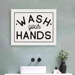 Kirkland's Home Wall Quotes & Signs-Wash Your Hands Giclee Canvas Art Print, 20X16 In.