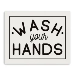 Kirkland's Home Wall Quotes & Signs-Wash Your Hands Giclee Canvas Art Print, 20X16 In.