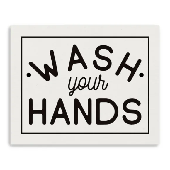 Kirkland's Home Wall Quotes & Signs-Wash Your Hands Giclee Canvas Art Print, 20X16 In.